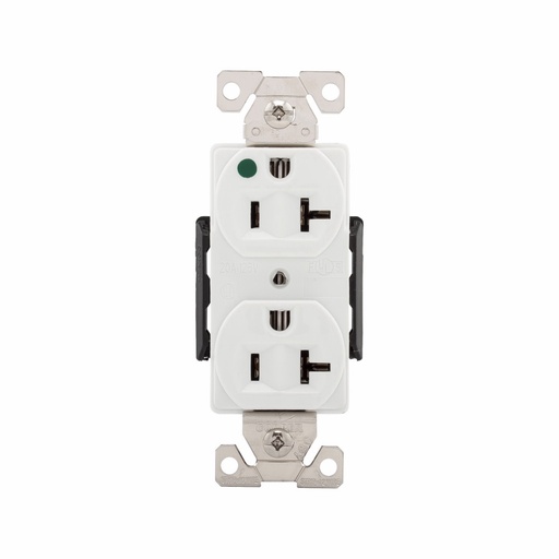 [4508300W] TOMA DOBLE HOSPITAL 2P 3H 20A 125V NEMA 5-20R BLANCO AH8300W