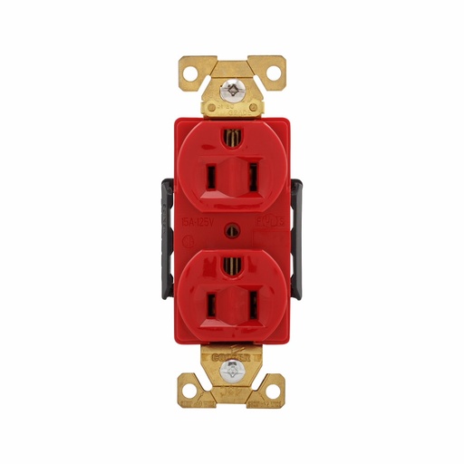 [4505262RD] TOMA DOBLE INDUSTRIAL 2P 3H 15A 125V NEMA 5-15R ROJO AH5262RD