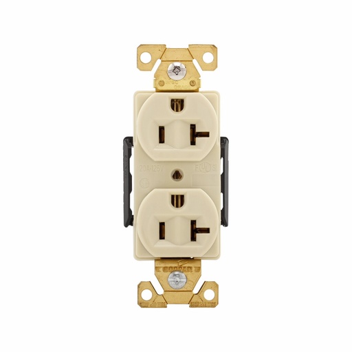 [4505362V] TOMA DOBLE INDUSTRIAL 2P 3H 20A 125V NEMA 5-20R MARFIL AH5362V