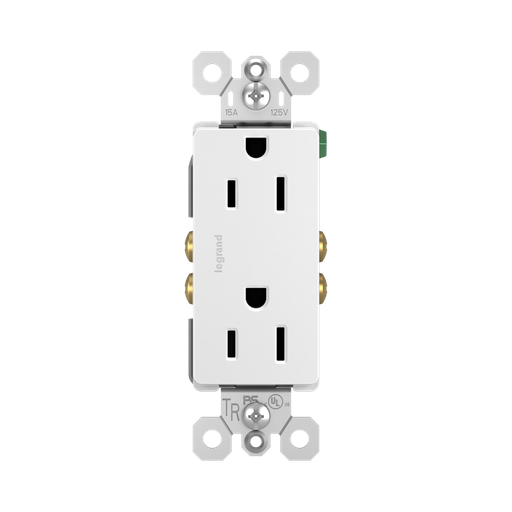 [D02885TR] TOMA DOBLE RESIDENCIAL TR 2P 3H 15A 125V BLANCO RADIANT 885TRW