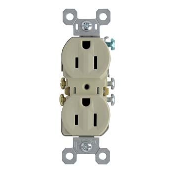 [D025STR] TOMA DOBLE RESIDENCIAL TR 2P 3H 15A 125V NEMA 5-15R MARFIL 3232TRI