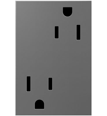 [2213M4] TOMA DOBLE TR 2P 3H 15A 125V 1 GANG+ MAGNESIO ADORNE ARTR153M4