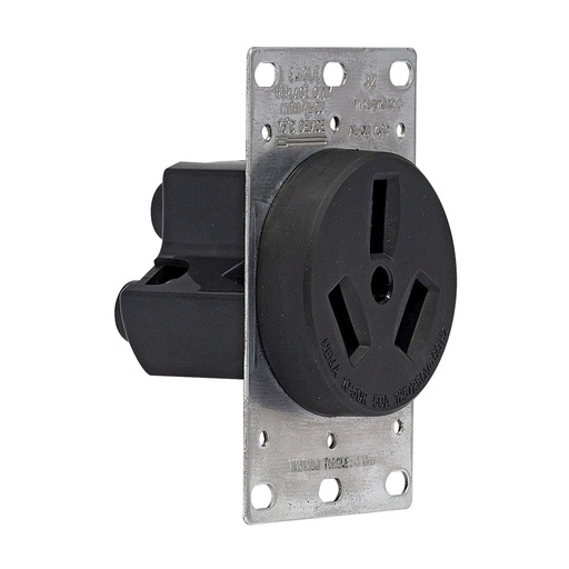 [E0232] TOMA EMPOTRAR COMERCIAL ENT RECTA 3P 3H 50A 125/250V NEMA 10-50R #32