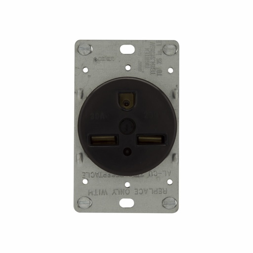 [4501234B] TOMA EMPOTRAR ENTRADA RECTA 2P 3H 30A 250V NEMA 6-30R AH1234BK-BOX
