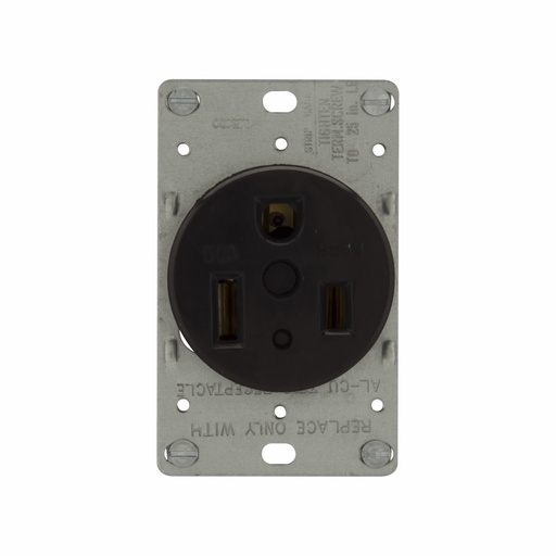 [4501254BOX] TOMA EMPOTRAR ENTRADA RECTA 2P 3H 50A 250V NEMA 6-50R AH1254BK-BOX
