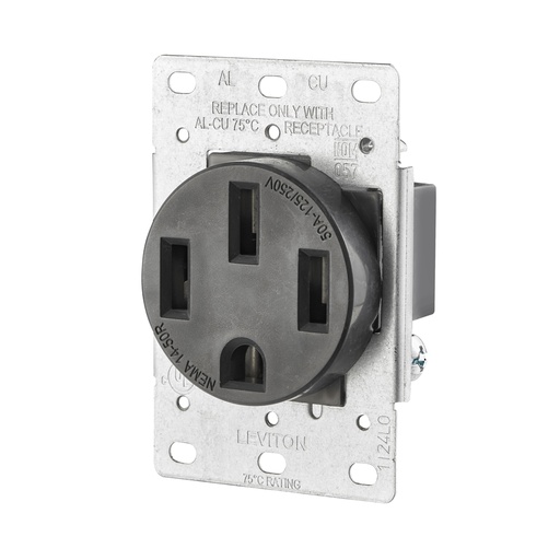[LEV279-S00] TOMA EMPOTRAR ENTRADA RECTA 3P 4H 50A 125/250V NEMA 14-50R 279-S00