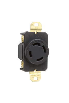 [D021630R] TOMA EMPOTRAR MEDIA VUELTA 3F 3P4H 30A 480V NEMA L16-30R P&S L1630-R