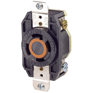 [LEV2710] TOMA EMPOTRAR MEDIA VUELTA 3P 4H 30A 125/250V NEMA L14-30R 2710