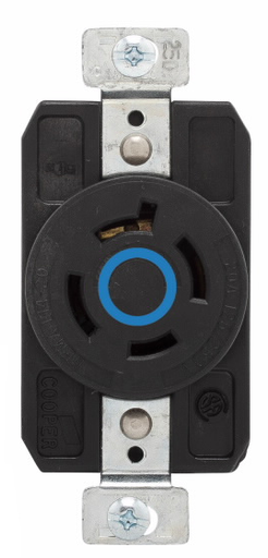 [450CL1530R] TOMA EMPOTRAR MEDIA VUELTA 3P 4H 30A 250V L15-30R AZUL AHCL1530R
