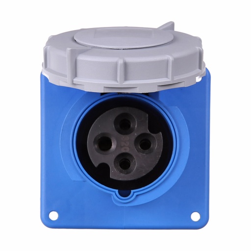 [450420R9W] TOMA EMPOTRAR PIN&SLEEVE 3F 20A 250V 3P 4H 9h IP69K AZUL AH420R9WDR