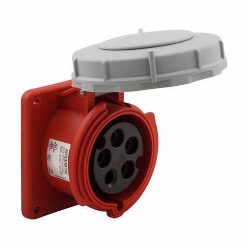 [450530R7W] TOMA EMPOTRAR PIN&SLEEVE 3F 30A 277/480V 4P 5H 7 HORAS ROJO AH530R7W