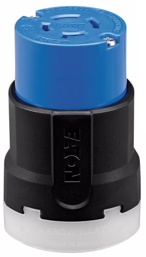 [450CL620C] TOMA EXTENSION MEDIA VUELTA 2P 3H 20A 250V NEMA L6-20R AZUL AHCL620C
