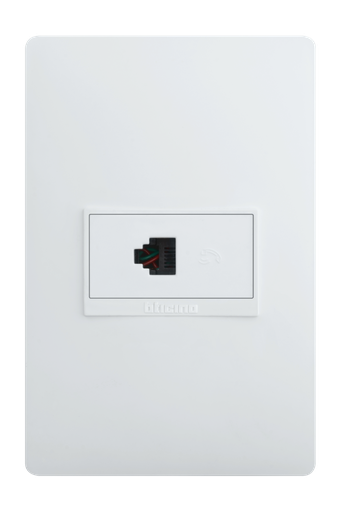 [223PU1182] TOMA SENCILLO TEL RJ11 BLANCO LUZICA PU1182