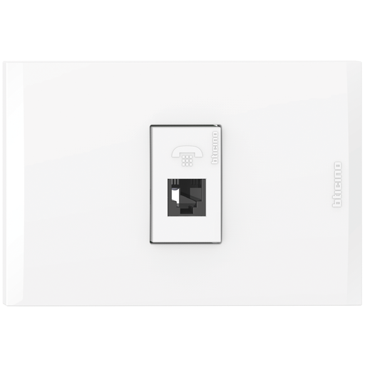 [2132082EB] TOMA TELEFONO RJ11 4 HILOS BLANCO NOBILE AF2082EB