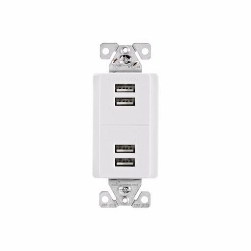 [450750W] TOMA USB 4 PUERTOS TIPO A 5A BLANCO 7750W-BOX